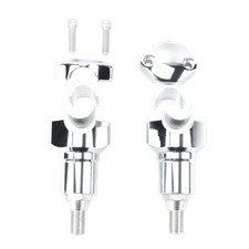 3 Tall Chrome Risers Clamp for Harley Softail...