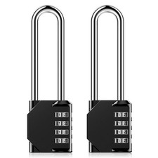 5 Inch Ultra Long Resettable Combination Padlock, 4 Digit Set Your Own Combinati