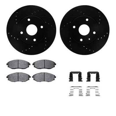 WHUH1-01011 R1 Concepts 2-Wheel Set Brake Disc and Pad Kits Front for Chevy