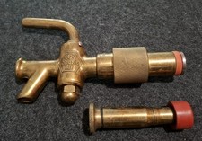 Messing Schankgarnitur - Brand: „Diebels Alt", Bier Zapfhahn mit Lüfter 