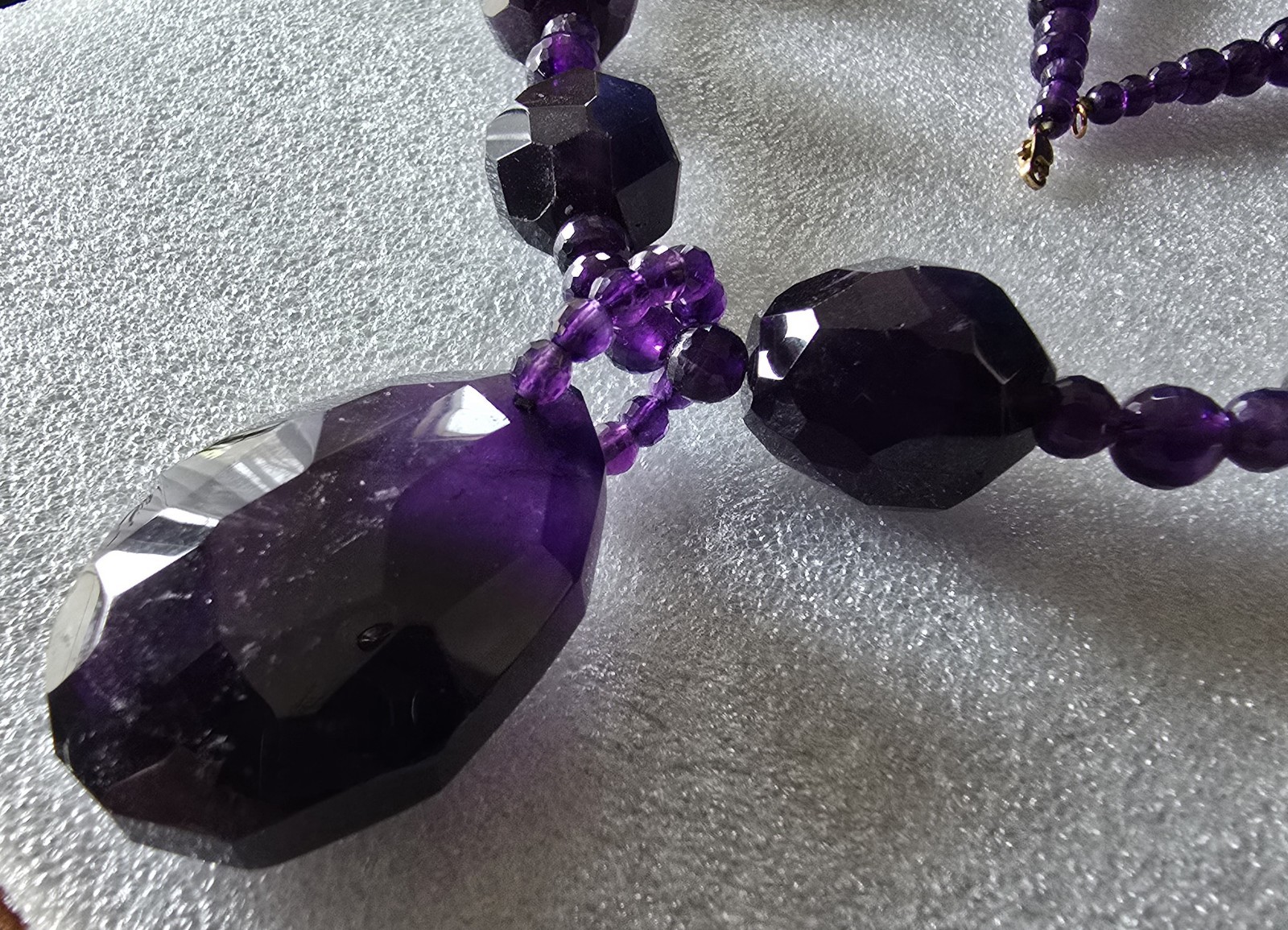 Chuck Clemency Chunky Amethyst Statement Necklace… - image 5