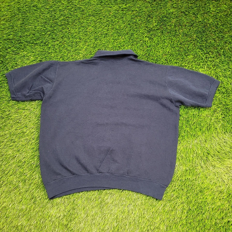 Vintage 80s LEE MOD 1/4-Zip Polo Shirt Womens Large 22x22 Boxy - Image 2 of 4