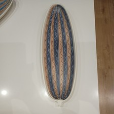 POOLE POTTERY FREEFORM VINTAGE 16" CUCUMBER DISH 555/ROC freeform VGC