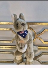 Australian Kangaroo Plush-Joey Souvenirs -Australia Made, 10.5", Green.