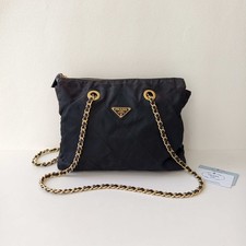 Prada Pre-Owned Authentic Shoulder Bag Black Nylon Free Tracked Shipping