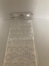The Paper Studio - Alphabet Stickers - White Foam - Lowercase  - 2 Sheets
