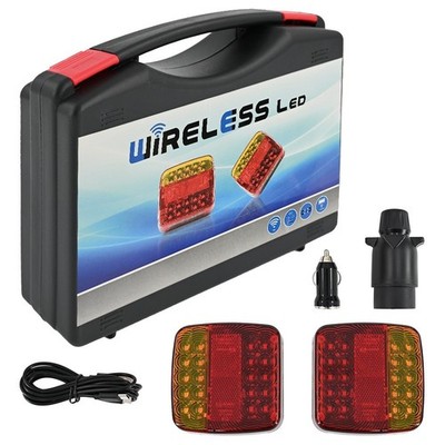 2x LED Anhänger Rückleuchten Set kabelloses magnetisches Rücklicht für Lkw