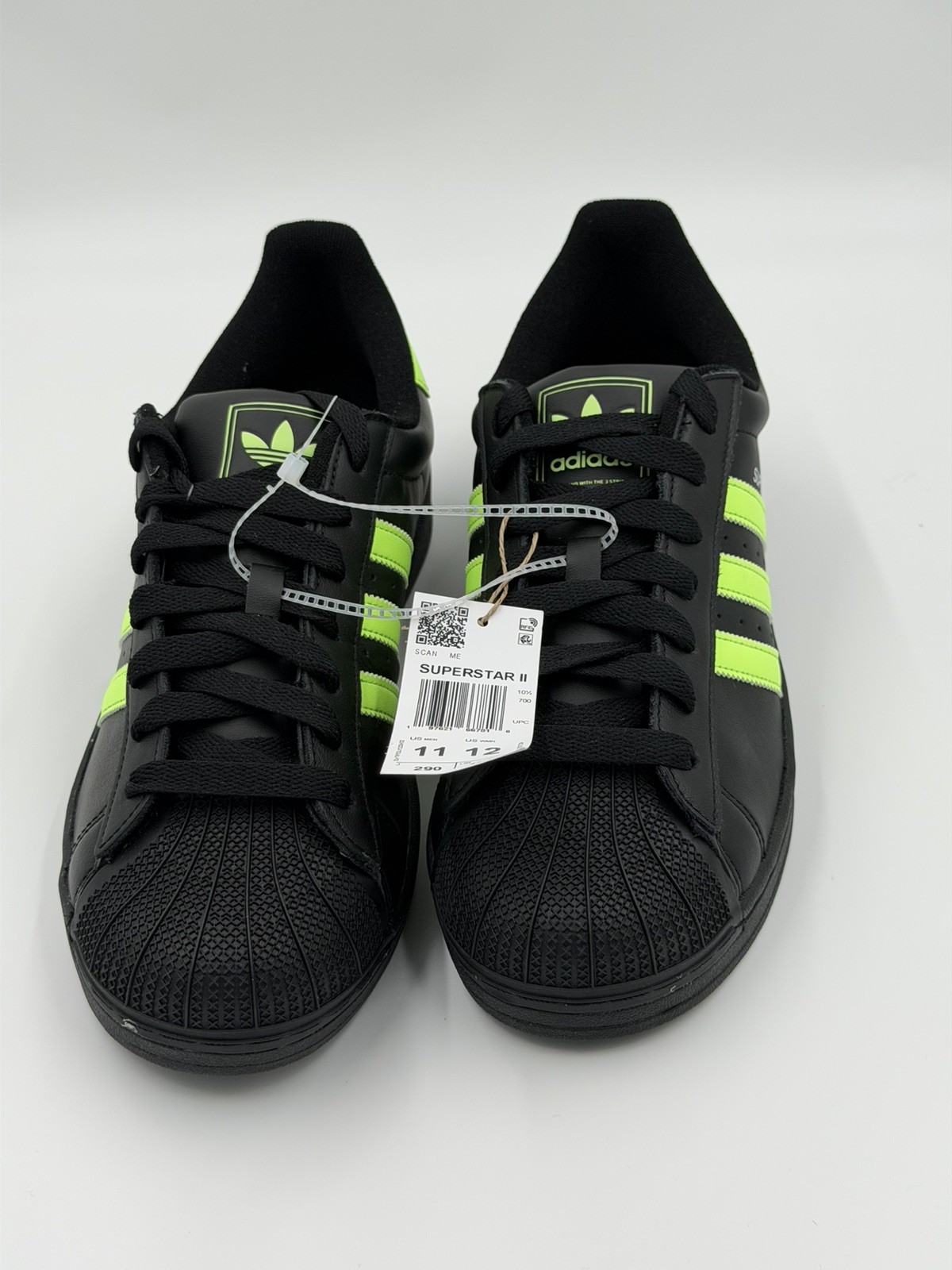 adidas Originals Superstar II 2 Core Black Signal Green Men Casual Shoes JQ3175
