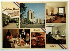 Vintage Holiday Inn Utrecht Holland Photochrome Postcard 1984