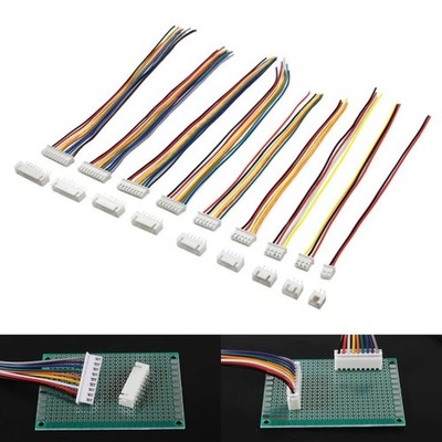 JST-XH 2.5 2.54mm Stecker inkl. 15cm Kabel + XH Buchse 2 3 4 5 6 7 8 9 10 Pin