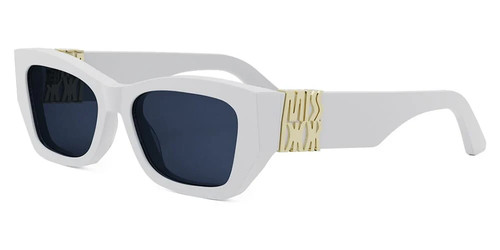 Monture de lunettes de soleil femme Dior MISSDIOR S1I 50B0 carrées blanc/bleu 55 mm - Photo 1/4