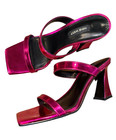 Nine West Women's Darlb 3 hot pink metallic sandal heels Size 7.5 — photo 1