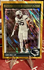 Gabe Hall 2024 Score Football Rookie Card Orange Lava Parallel 454/630 #383. rookie card picture