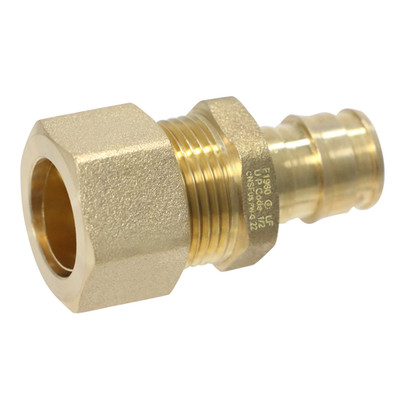 1 Pack XFITTING 1/2'' Pex A x 5/8'' OD Compression, Straight Transition Adapter