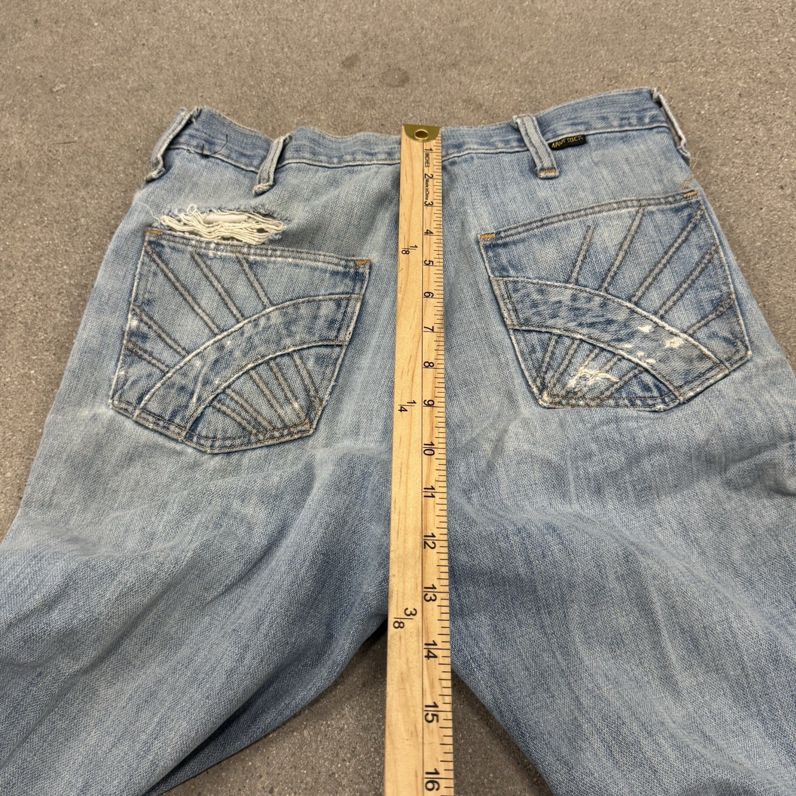 Vintage 70s Maverick Bootcut Patchwork Grunge Wes… - image 10