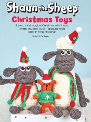 Crochet pattern Shaun the sheep Christmas toys (CT138) UK