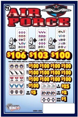 NEW pull tickets AIR FORCE - Instant Tabs