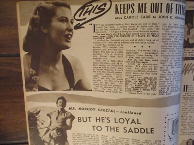 1955 Picturegoer Mag(CAROLE CARR/JOHN WAYNE/ANITA EKBERG/TAINA ELG/GEORGE JESSEL