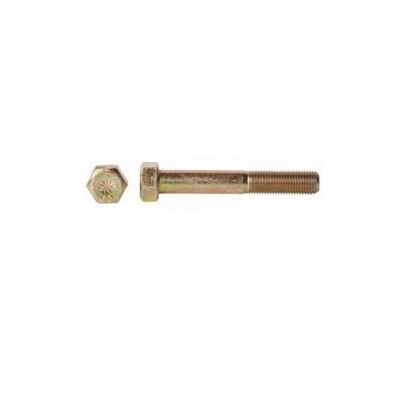 Grade 8 Fine Hex Cap Screws 5/8"-18 X 4" – 10-Piece Yellow Zinc Coated – Heavy-Duty Steel Bolts For Automotive, Industrial & Farm Use