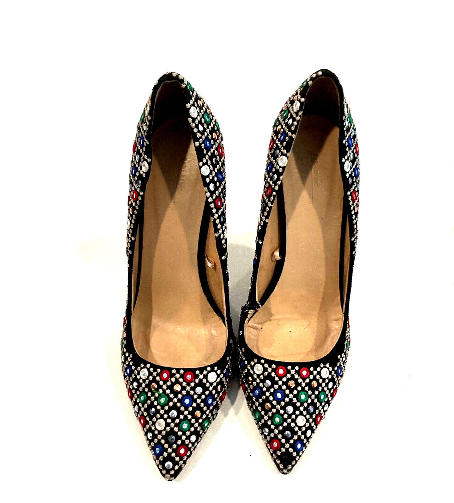 Zara Basic Point Toe Pumps Heels Sequins Size 40 … - image 2