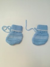 CHAUSSONS BEBE OU REBORN NEUFS PAIRE 0 - 6 MOIS bleu vêtement garçon fille