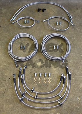 Front & Rear Brake Line Replacement Kit For 94-01 Acura Integra DC2 W/O ABS
