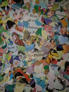 300 Disney Sleeping Beauty Hearts Wedding Table Confetti/Birthday/Party