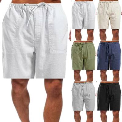 Men's Linen Shorts Summer Casual 