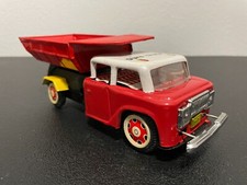 Vintage Friction Red Dump Truck In Good Condition Rare