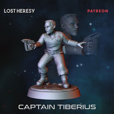 Captain Tib - Resin Miniature | Sci Fi | Legion | Trek | Lost Heresy