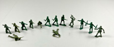 Vintage 1960s 1970s Lot Of 14 Army Men Plastic Toy Soldiers Made In Hong Kong