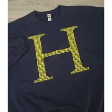 The Wizarding Trunk Harry Potter Letter H Mens XL Blue Crew Neck Sweatshirt