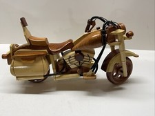 Handcrafted Wooden Motorcycle Model Decor – Cruiser Style Collectible Bike