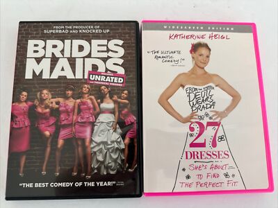 Lot of 2 DVD's: 27 Dresses & Brides Maids Unrated