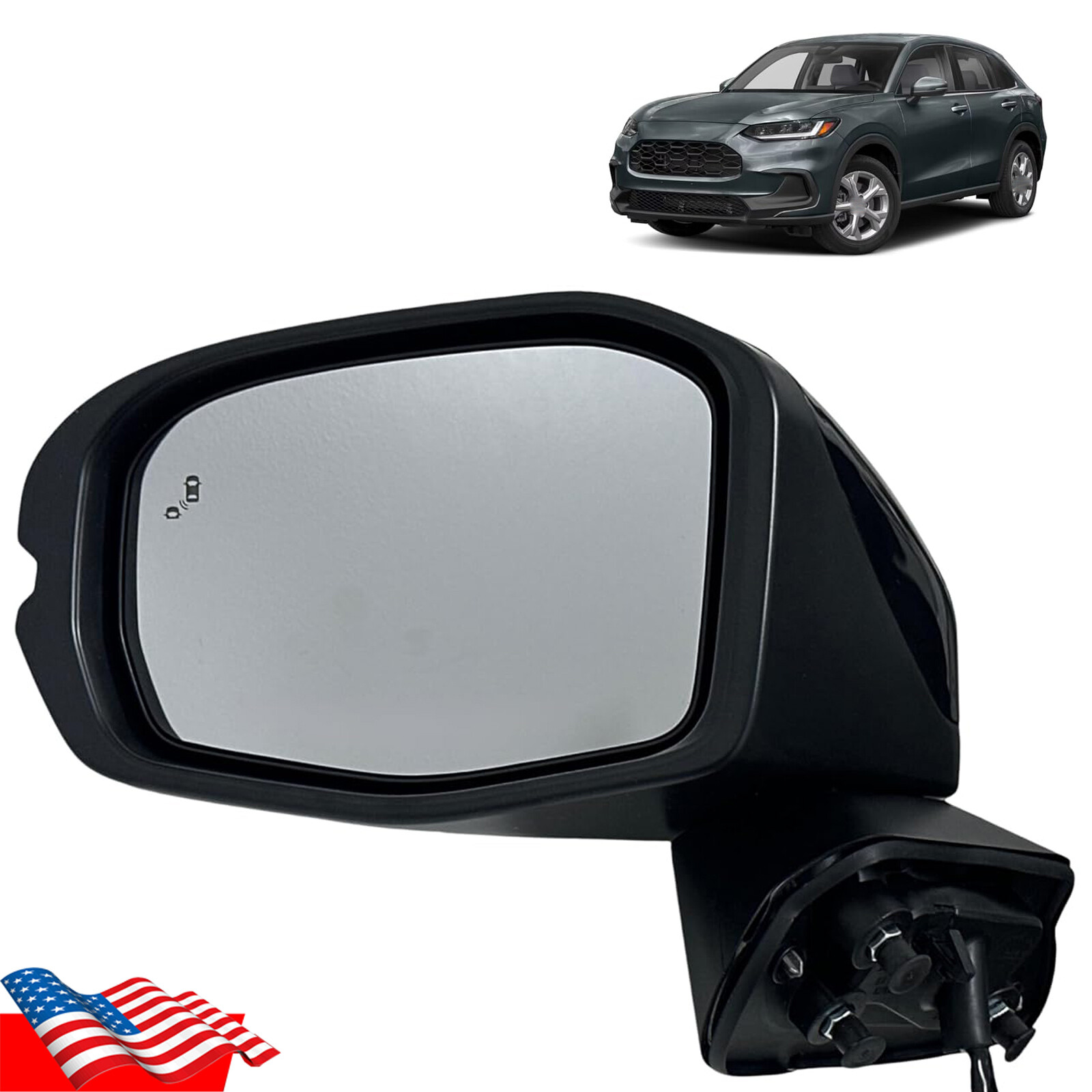 For HONDA HR-V 2023-2025 Side Mirror BSD Signal Light Heated Driver Blind Spot