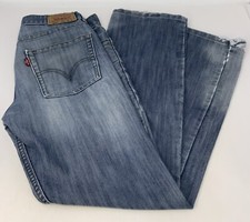 Levis Jeans Boys 28x28 Blue 514 Light Washed Out Straight Denim Pants 15 Reg