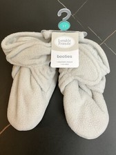 Luvable Friends Booties 3T Gray