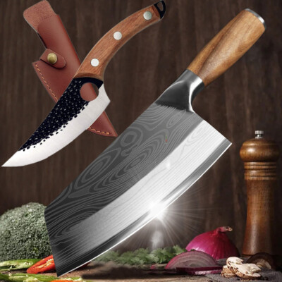 Japanisches Kochmesser Küchenmesser Hackmesser Universalmesser Edelstahl Cleaver