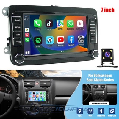 For VW Golf MK5 Passat B6 7'' CarPlay Android Car Stereo Radio With Backup Camera