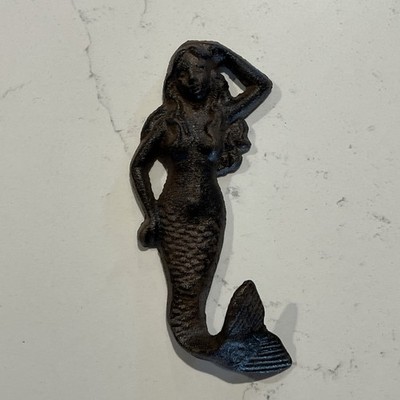 Ebros Gift 6''H Mermaid Cast Iron Rustic Wall Mount