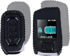 2 Pcs Leather Case Key Fob Compatible with Compustar Remote Cover Prime Q9 / G15