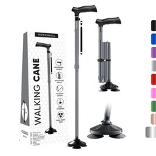 Walking Cane for Men Women Foldable, Adjustable, Heavy Duty, Free Standing
