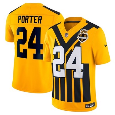 Pittsburgh Steelers Joey Porter Jr Nike Gold Alternate 2025 FUSE Limited Jersey