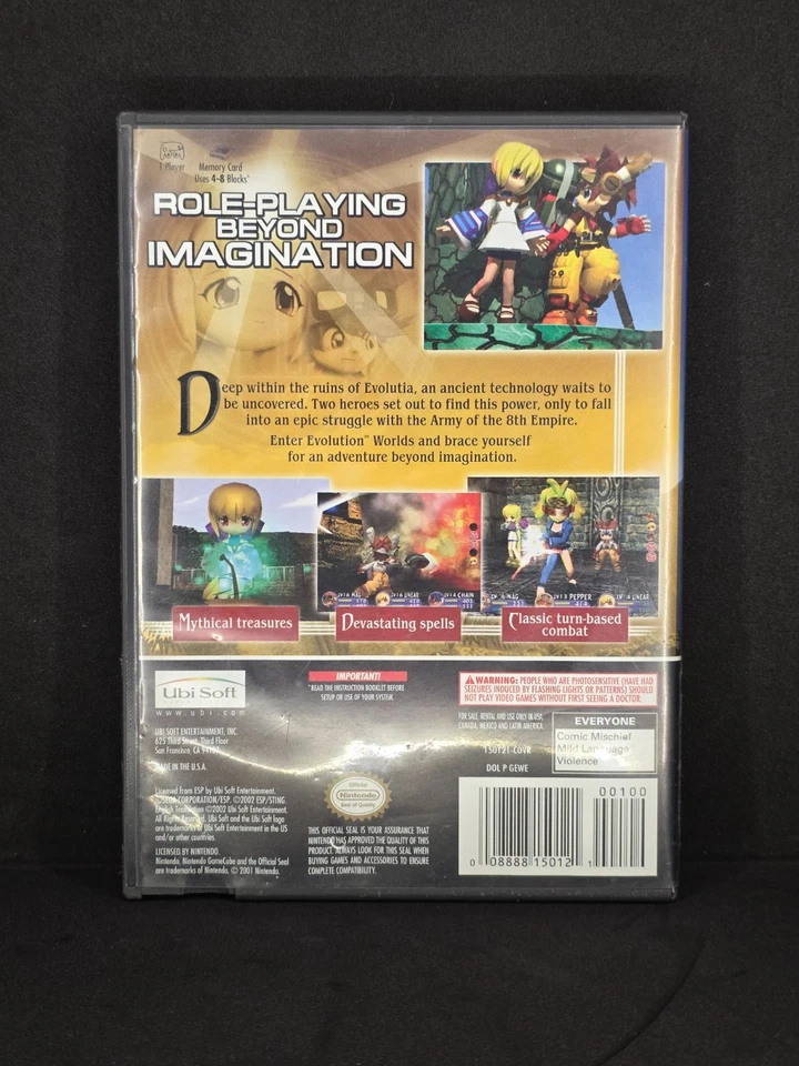 NTSC-U/C Evolution Worlds - CiB w/ Manual & Reg Card - Nintendo Gamecube - Image 2 of 3