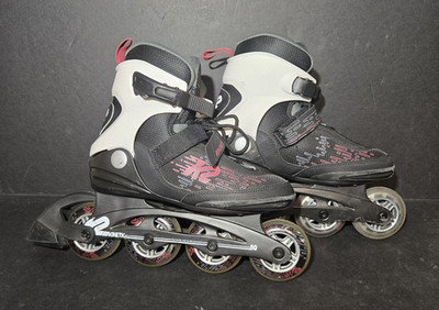 K2 Kinetic 80 Women's In-Line Skates Blades Women's Sz 8 Black/Berry/White
