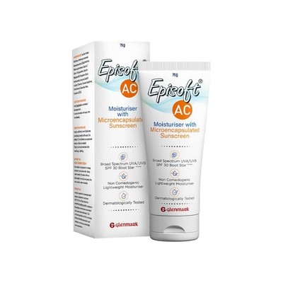 Glenmark Episoft AC Sunscreen 75gms SPF 30 Lightweight & Paraben-Free + F/S