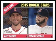 2015 Topps Heritage #44 2015 Rookie Stars (Matt Barnes / Edwin Escobar) RC 57987
