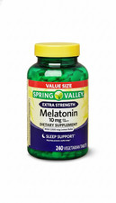 Spring Valley Extra Strength Melatonin 10mg 240 Count Dietary Supplement