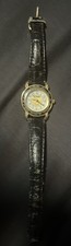 Woman’s Vintage Gitano Watch Black Leather Band