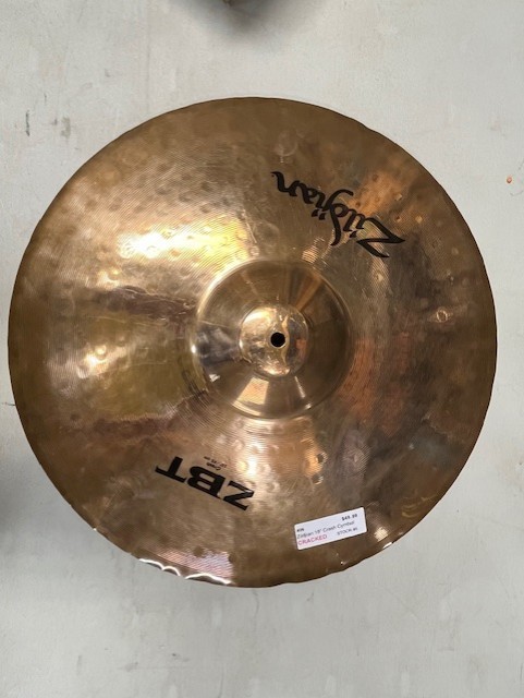 Good Condition Zildjian ZBT 18" Crash Cymbal edge crack